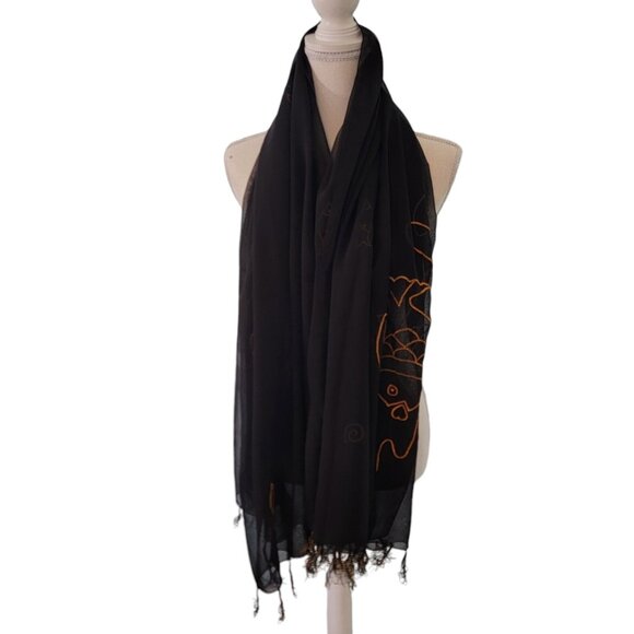 NWOT Rima Wrap Cover Up Beach Wear One Size Fish Sea Sarong Bathing Suit Skirt - Picture 1 of 6